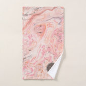 ピンクベージュグレー大理石バスタオルセット バスタオルセット (ハンドタオル)