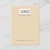 ピンクベージュジュエリーイヤリングネックレスディスプレイカード 名刺 (正面)