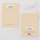 ピンクベージュジュエリーイヤリングネックレスディスプレイカード 名刺 (正面/裏面)