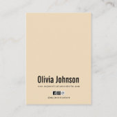 ピンクベージュジュエリーイヤリングネックレスディスプレイカード 名刺 (裏面)