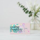 ピンクベージュタンブラータンブラーショップクラフター 名刺 (スタンド正面)