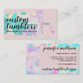 ピンクベージュタンブラータンブラーショップクラフター 名刺 (正面/裏面)