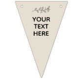 ピンクベージュハートの女の子の結婚披露宴はそれをカスタマイズ! バンティングフラッグ (第2の旗)