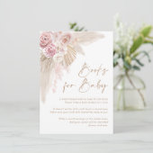 ピンクベージュボホパンパフローラブックスfor Baby Girl エンクロージャーカード (スタンド正面)