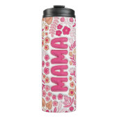 ピンクベージュボホフローラ3D膨張ママ タンブラー (正面)