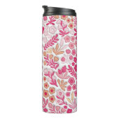 ピンクベージュボホフローラ3D膨張ママ タンブラー (回転右)