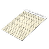 ピンクベージュ年末年始の予算編成 ノートパッド (アングル)