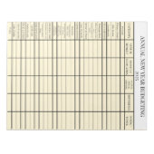 ピンクベージュ年末年始の予算編成 ノートパッド (正面)