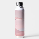 ピンクベージュ抽象芸術名 ウォーターボトル (左面)