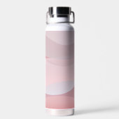 ピンクベージュ抽象芸術名 ウォーターボトル (背面)