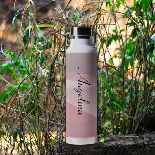 ピンクベージュ抽象芸術名 ウォーターボトル