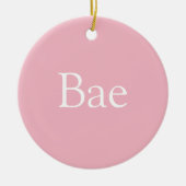 ピンクベ定義妻ガールフレンド セラミックオーナメント (正面)