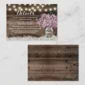 ピンクベ素朴ビーズブレスホテルアコモデーションズ エンクロージャーカード (正面/裏面)