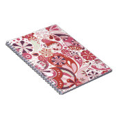 ピンクペイズリーの背景 ノートブック (右側)