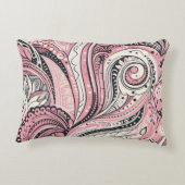 ピンクペイズリーザホームスタジオアクセントピロー アクセントクッション (裏面)