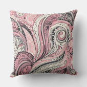 ピンクペイズリーザホームスタジオ装飾用クッション クッション (裏面)