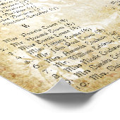 ピンクペイズリーピーコック披露宴シーティングチャート ポスター (角)