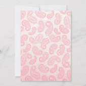 ピンクペイズリー結婚式招待状 招待状 (裏面)