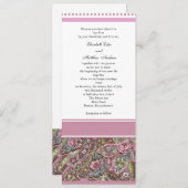 ピンクペイズリー結婚式招待状 招待状 (正面/裏面)