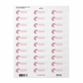ピンクペイズリー馬 ラベル (フルシート)