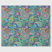 ピンクペイズリー ラッピングペーパー (フラット)