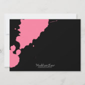 ピンクペイントボール(ばちゃばちゃ)跳ねるペイントボール誕生パーティー 招待状 (裏面)