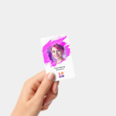 ピンクペイント | 医師、看護師、医療助手の写真付きID バッジ (手持ち)