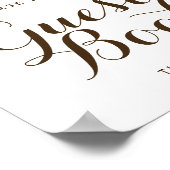 ピンクペオニーズゲストブックサイン(8x10) ポスター (角)