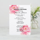 ピンクペオニーフローラブライダルシャワー 招待状 (スタンド正面)