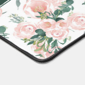 ピンクペオニーフローラ名前をカスタムする デスクマット (コーナー)