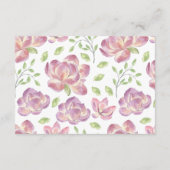ピンクペオニーフローラ披露宴アコモデーションカード エンクロージャーカード (裏面)