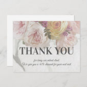 ピンクペオニーホワイトマーブル美しいブティックデラックス ポストカード (正面/裏面)