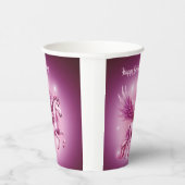 ピンクペガサス「ハッピーバースデー」 紙コップ (右)