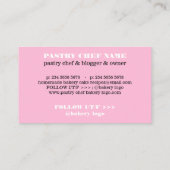 ピンクペストリーヘラベーカリーカフェキッチンケータリング 名刺 (裏面)
