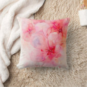 ピンクペタルエレガンスウォーターカラー クッション (ブランケット)