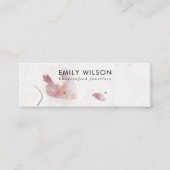 ピンクペタル手作り紙スタッドイヤリングディスプレイ スキニー名刺 (正面)