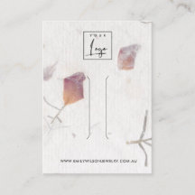 ピンクペタル手作り紙ヘアクリップ表示カード