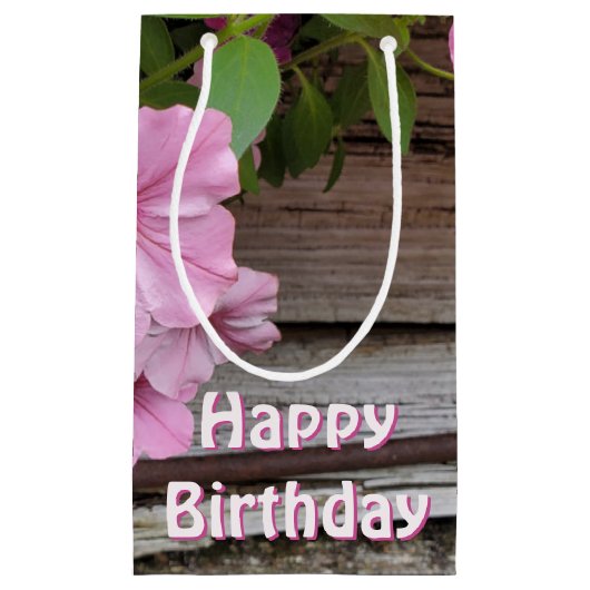 ピンクペチュニア スモールペーパーバッグ (正面)