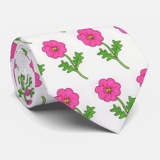 ピンクペチュニア ネクタイ (ロール)