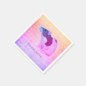 ピンクペットネズミあなたの名前のラットを追加 スタンダードカクテルナプキン (角)