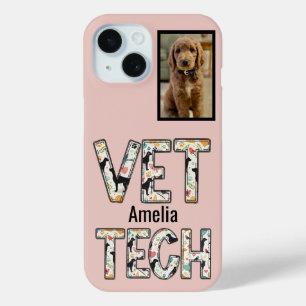 ピンクペットフォトベットテック名 iPhone 15ケース