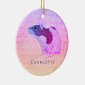 ピンクペットラットはあなたの一流のラットを加えます セラミックオーナメント (右)