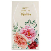 ピンクペニーズブルゴーニュ葉フローラズスウィート16スモール スモールペーパーバッグ (裏面)