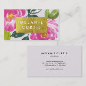 ピンクペニーズ金ゴールドフェイク箔 名刺 (正面/裏面)