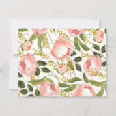 ピンクペニーパーソナライズされたズフラットノートカード ノートカード (裏面)