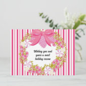 ピンクペパーミントクリスマスカード シーズンカード (スタンド正面)