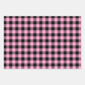 ピンクペリウィンクル&パープルバッファロープレイド ラッピングペーパーシート (正面)