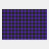 ピンクペリウィンクル&パープルバッファロープレイド ラッピングペーパーシート (正面3)