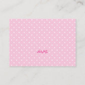 ピンクペンギンおむつラッフルチケット エンクロージャーカード (裏面)