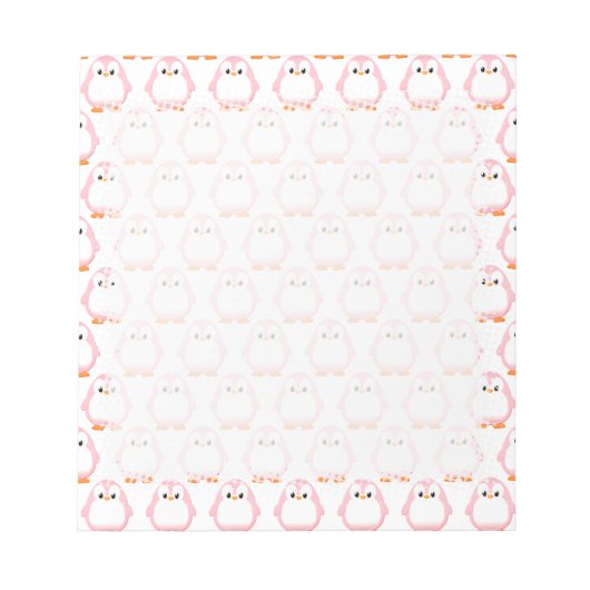 ピンクペンギンスケッチ ノートパッド (正面)